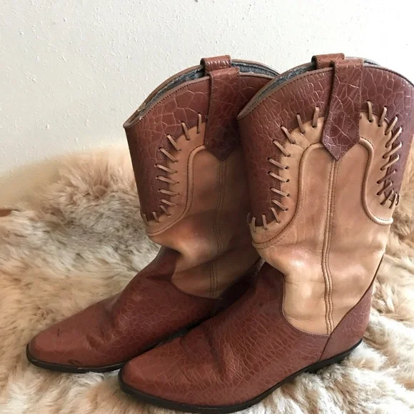 DINGO COWBOY BOOTS Vintage Leather Size 8 - Picture 7 of 7